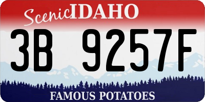 ID license plate 3B9257F
