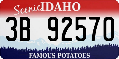 ID license plate 3B9257O