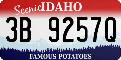 ID license plate 3B9257Q