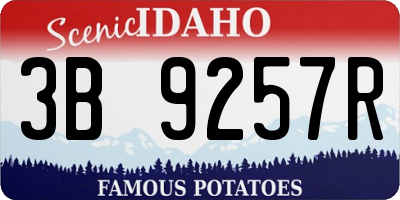 ID license plate 3B9257R