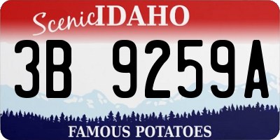 ID license plate 3B9259A