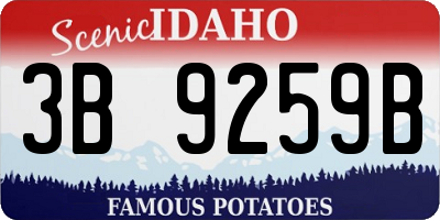 ID license plate 3B9259B