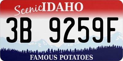 ID license plate 3B9259F