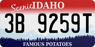 ID license plate 3B9259T