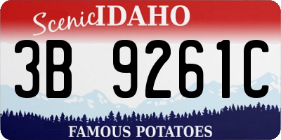 ID license plate 3B9261C