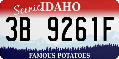 ID license plate 3B9261F