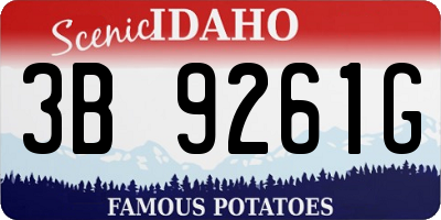 ID license plate 3B9261G