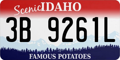 ID license plate 3B9261L