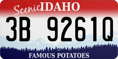 ID license plate 3B9261Q