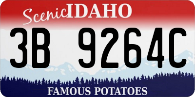 ID license plate 3B9264C