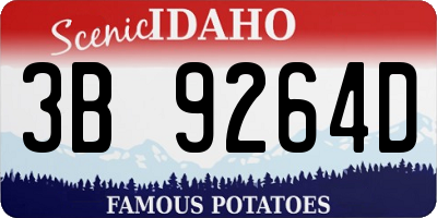 ID license plate 3B9264D