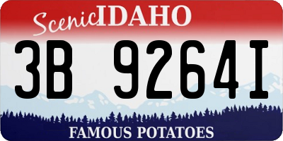 ID license plate 3B9264I