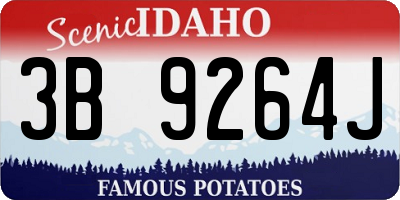 ID license plate 3B9264J