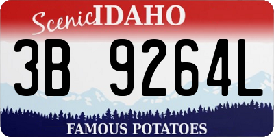 ID license plate 3B9264L