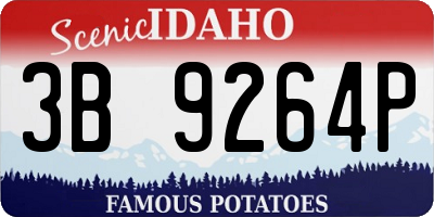 ID license plate 3B9264P