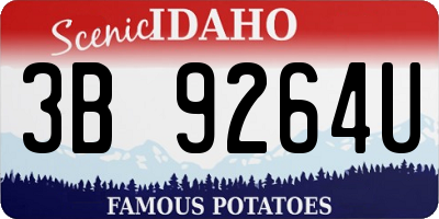 ID license plate 3B9264U