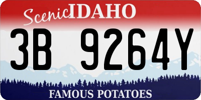 ID license plate 3B9264Y