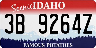 ID license plate 3B9264Z
