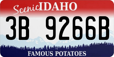 ID license plate 3B9266B