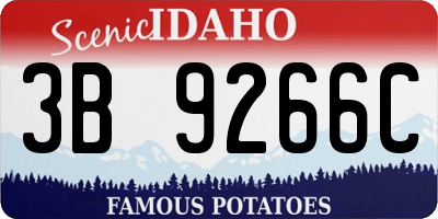 ID license plate 3B9266C