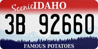 ID license plate 3B9266O