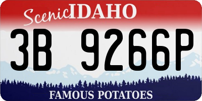 ID license plate 3B9266P