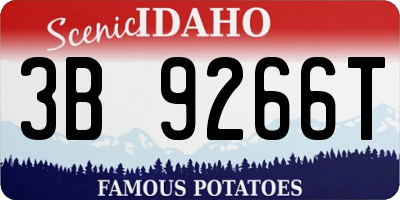 ID license plate 3B9266T