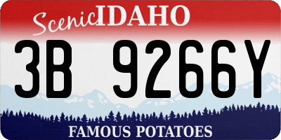 ID license plate 3B9266Y
