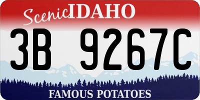 ID license plate 3B9267C