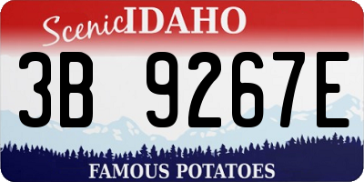 ID license plate 3B9267E