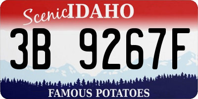 ID license plate 3B9267F