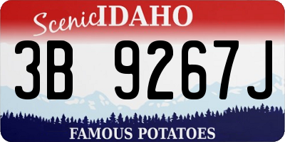 ID license plate 3B9267J