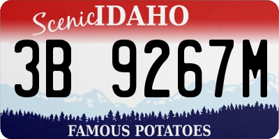 ID license plate 3B9267M