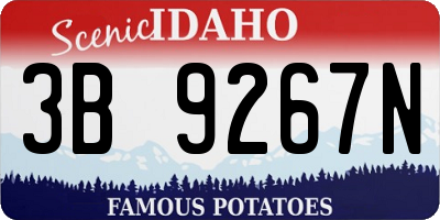 ID license plate 3B9267N
