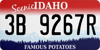 ID license plate 3B9267R