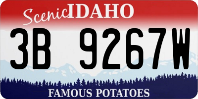 ID license plate 3B9267W