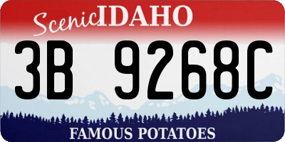 ID license plate 3B9268C