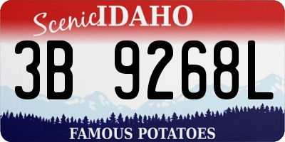 ID license plate 3B9268L