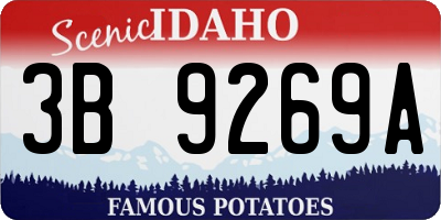 ID license plate 3B9269A