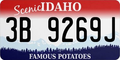 ID license plate 3B9269J