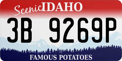 ID license plate 3B9269P