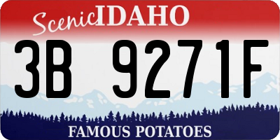 ID license plate 3B9271F