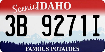 ID license plate 3B9271I