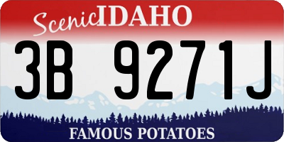 ID license plate 3B9271J