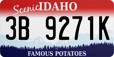ID license plate 3B9271K