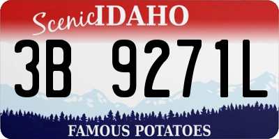 ID license plate 3B9271L