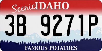 ID license plate 3B9271P
