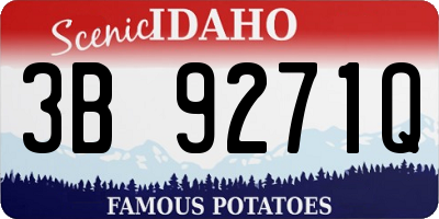 ID license plate 3B9271Q
