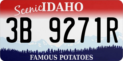 ID license plate 3B9271R