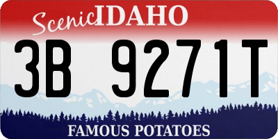ID license plate 3B9271T